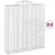 Produktbild 2 för Gabioner bågformade 4 st 200x50x220/240 cm galvaniserat järn
