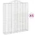Produktbild 2 för Gabioner bågformade 5 st 200x50x220/240 cm galvaniserat järn