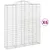 Produktbild 2 för Gabioner bågformade 6 st 200x50x220/240 cm galvaniserat järn