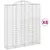 Produktbild 2 för Gabioner bågformade 8 st 200x50x220/240 cm galvaniserat järn
