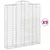 Produktbild 2 för Gabioner bågformade 9 st 200x50x220/240 cm galvaniserat järn