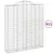 Produktbild 2 för Gabioner bågformade 11 st 200x50x220/240 cm galvaniserat järn