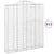 Produktbild 2 för Gabioner bågformade 13 st 200x50x220/240 cm galvaniserat järn