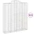 Produktbild 2 för Gabioner bågformade 15 st 200x50x220/240 cm galvaniserat järn