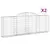Produktbild 2 för Gabioner bågformade 2 st 300x30x100/120 cm galvaniserat järn