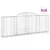 Produktbild 2 för Gabioner bågformade 10 st 300x30x100/120 cm galvaniserat järn