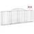 Produktbild 2 för Gabioner bågformade 13 st 300x30x100/120 cm galvaniserat järn