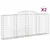Produktbild 2 för Gabioner bågformade 2 st 300x30x120/140 cm galvaniserat järn