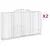 Produktbild 2 för Gabioner bågformade 2 st 300x30x160/180 cm galvaniserat järn