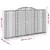 Produktbild 6 för Gabioner bågformade 3 st 300x30x160/180 cm galvaniserat järn