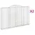 Produktbild 2 för Gabioner bågformade 2 st 300x30x180/200 cm galvaniserat järn
