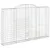 Produktbild 3 för Gabioner bågformade 4 st 300x30x180/200 cm galvaniserat järn