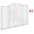 Produktbild 2 för Gabioner bågformade 3 st 300x30x200/220 cm galvaniserat järn