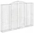 Produktbild 3 för Gabioner bågformade 3 st 300x30x200/220 cm galvaniserat järn