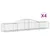 Produktbild 2 för Gabioner bågformade 4 st 300x50x40/60 cm galvaniserat järn