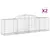 Produktbild 2 för Gabioner bågformade 2 st 300x50x80/100 cm galvaniserat järn