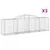 Produktbild 2 för Gabioner bågformade 3 st 300x50x80/100 cm galvaniserat järn