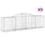 Produktbild 2 för Gabioner bågformade 9 st 300x50x80/100 cm galvaniserat järn