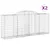 Produktbild 2 för Gabioner bågformade 2 st 300x50x120/140 cm galvaniserat järn