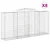Produktbild 2 för Gabioner bågformade 8 st 300x50x140/160 cm galvaniserat järn