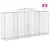 Produktbild 2 för Gabioner bågformade 9 st 300x50x140/160 cm galvaniserat järn