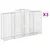 Produktbild 2 för Gabioner bågformade 3 st 300x50x160/180 cm galvaniserat järn