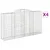 Produktbild 2 för Gabioner bågformade 4 st 300x50x160/180 cm galvaniserat järn