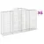 Produktbild 2 för Gabioner bågformade 6 st 300x50x160/180 cm galvaniserat järn