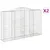 Produktbild 2 för Gabioner bågformade 2 st 300x50x180/200 cm galvaniserat järn