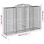 Produktbild 6 för Gabioner bågformade 3 st 300x50x180/200 cm galvaniserat järn