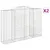 Produktbild 2 för Gabioner bågformade 2 st 300x50x200/220 cm galvaniserat järn