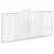 Produktbild 3 för Gabioner bågformade 3 st 400x30x180/200 cm galvaniserat järn
