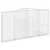 Produktbild 3 för Gabioner bågformade 3 st 400x30x200/220 cm galvaniserat järn