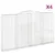 Produktbild 2 för Gabioner bågformade 4 st 400x30x220/240 cm galvaniserat järn