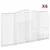 Produktbild 2 för Gabioner bågformade 6 st 400x30x220/240 cm galvaniserat järn