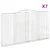 Produktbild 2 för Gabioner bågformade 7 st 400x30x220/240 cm galvaniserat järn