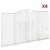 Produktbild 2 för Gabioner bågformade 8 st 400x30x220/240 cm galvaniserat järn