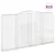 Produktbild 2 för Gabioner bågformade 15 st 400x30x220/240 cm galvaniserat järn