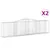 Produktbild 2 för Gabioner bågformade 2 st 400x50x100/120 cm galvaniserat järn