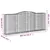 Produktbild 6 för Gabion bågformad 7 st 400x50x160/180 cm galvaniserat järn