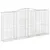 Produktbild 3 för Gabioner bågformade 4 st 400x50x200/220 cm galvaniserat järn