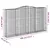 Produktbild 6 för Gabioner bågformade 4 st 400x50x220/240 cm galvaniserat järn