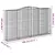 Produktbild 6 för Gabioner bågformade 10 st 400x50x220/240 cm galvaniserat järn