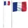 Frankrikes flagga och flaggstång 6,23 m aluminium