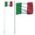 Italiens flagga och flaggstång 6,23 m aluminium