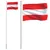 Produktbild 2 för Österrikes flagga med flaggstång 6,23 m aluminium