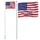 USAs flagga och flaggstång 6,23 m aluminium