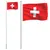 Produktbild 2 för Schweiz flagga och flaggstång 6,23 m aluminium