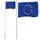 Europas flagga med flaggstång 6,23 m aluminium
