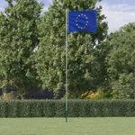 Europas flagga med flaggstång 6,23 m aluminium